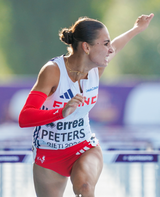 Anna Peeters en pleine action aux championnats d'Europe U18