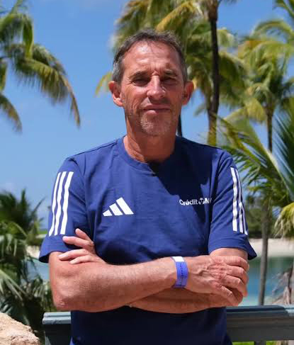 Franck Né, entraîneur d'Anna Peeters