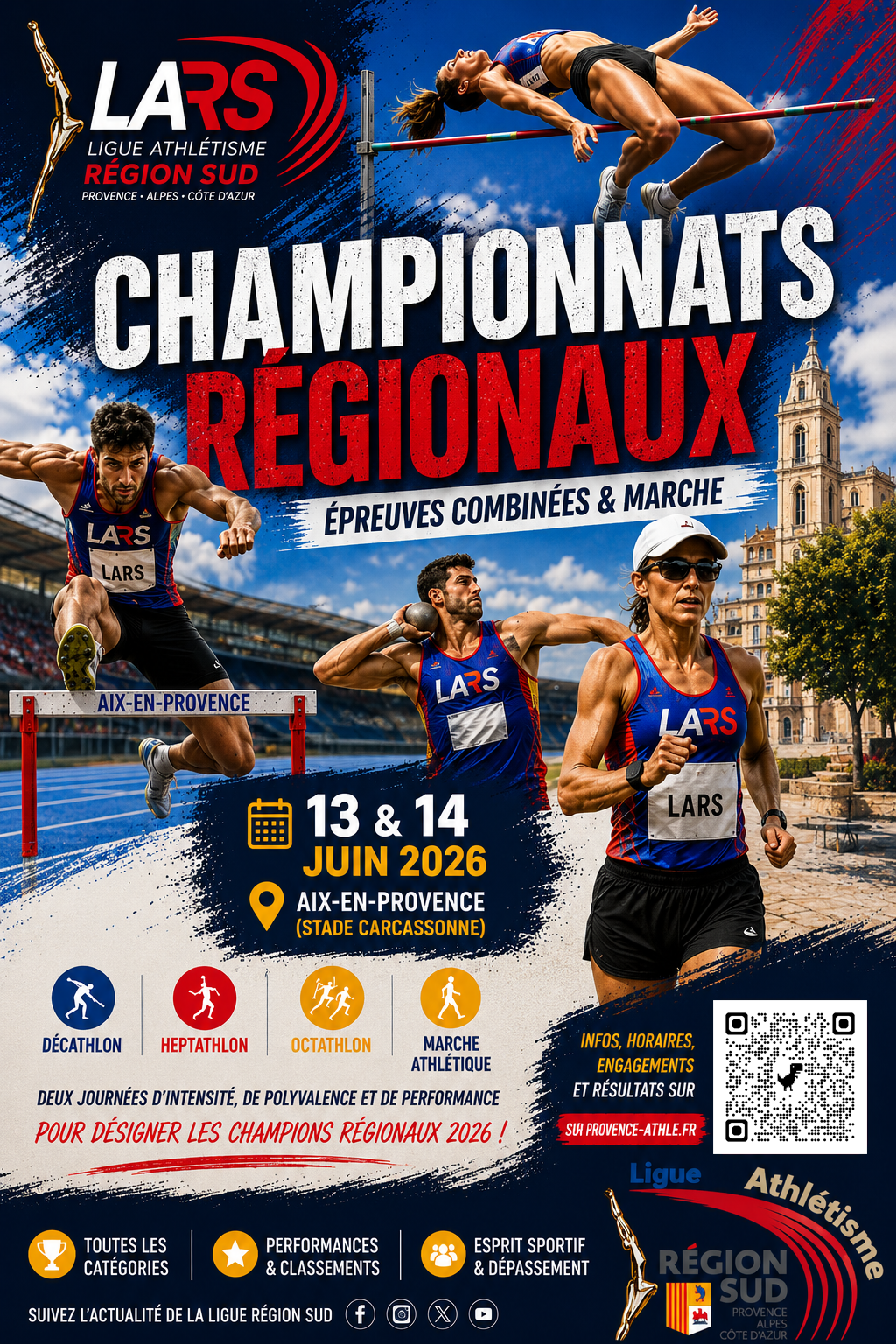 Championnats Régionaux Épreuves Combinées et Marche 2026 - Aix-en-Provence